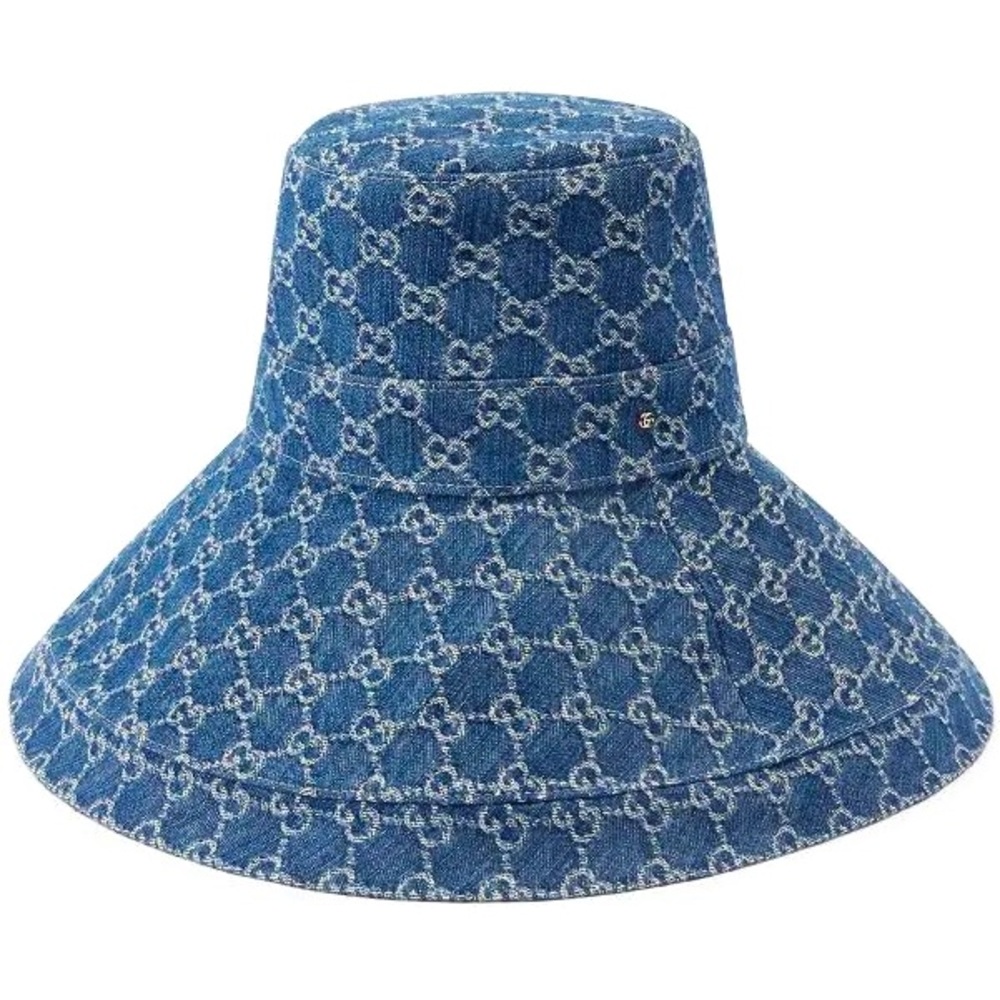 100% AUTHENTIC Gucci Denim Wide Brim Hat